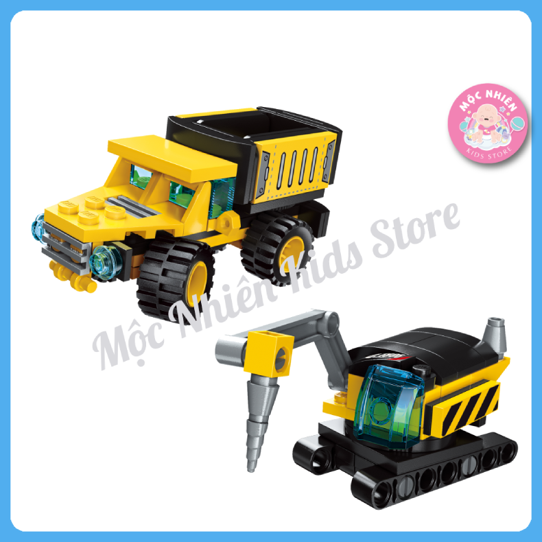 Đồ chơi xếp hình lắp ráp lego Qman 1806: Xe tải hạng nặng (396 mảnh ghép)