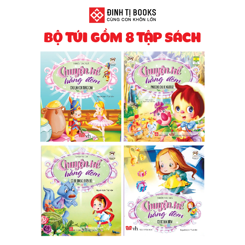 Sách - Bộ túi: Chuyện kể hằng đêm (8 tập) Đinh Tị Books
