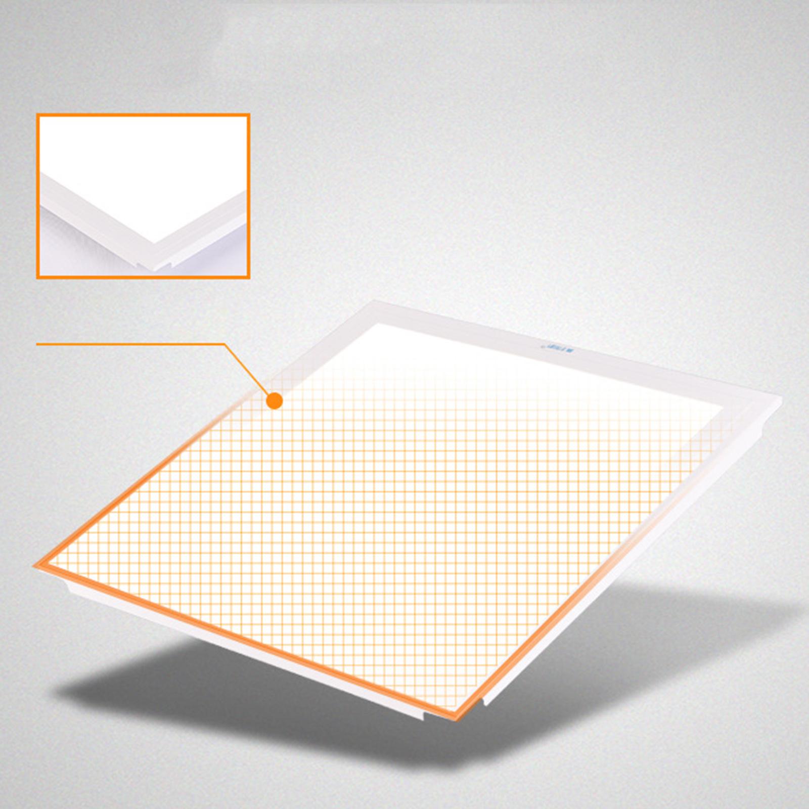 LED Flat Panel Light, 6500K Recessed Edge-Lit Drop Ceiling Troffer Light Fixture, 1500LM Cold White Color Surface Mount Ceiling Light
