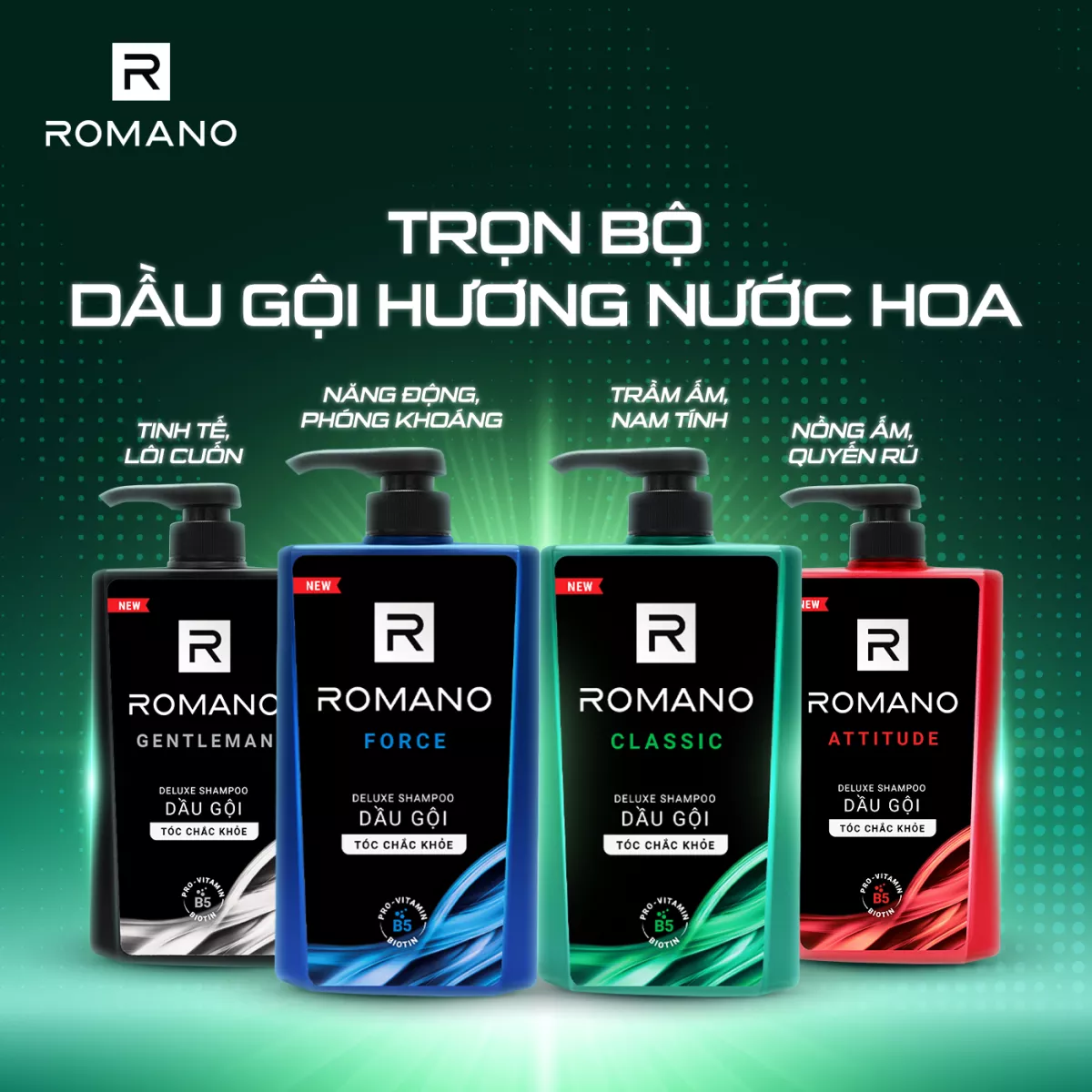 Hình ảnh Combo 2 Dầu gội Romano hương nước hoa 650g/chai