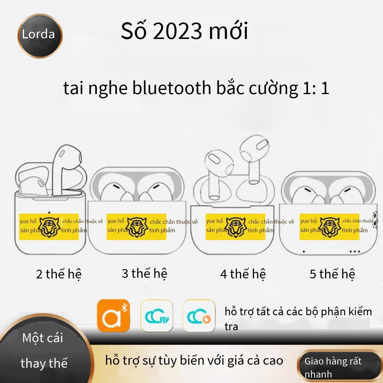 Phong cách mới nhất phù hợp với Apple Huaqiang Beiyuehu Tai nghe Bluetooth thế hệ thứ 2345 không dây trong tai Roda giảm tiếng ồn trong suốt