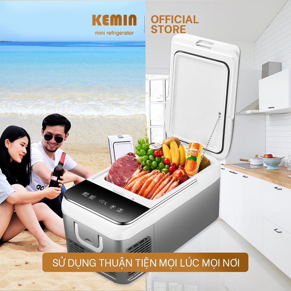 Tủ lạnh ô tô Kemin KM-18L Chính hãng - Làm đá siêu tốc