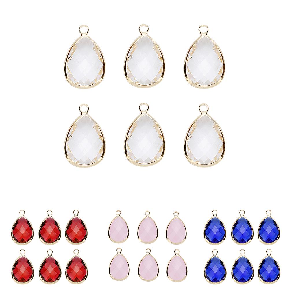 6 Pcs Fashion Drop Jewelry Making Charms Necklace Pendant  White