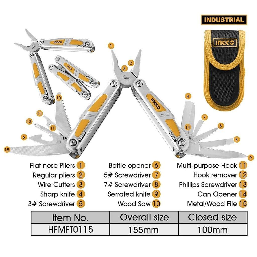 BỘ KÌM ĐIỆN GẬP/XẾP 15 CHI TIẾT INGCO HFMFT0115 - HÀNG CHÍNH HÃNG