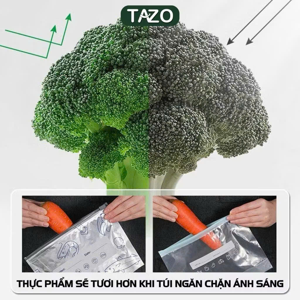 Túi ZIP Bằng Giấy Bạc Đựng Thực Phẩm Size L