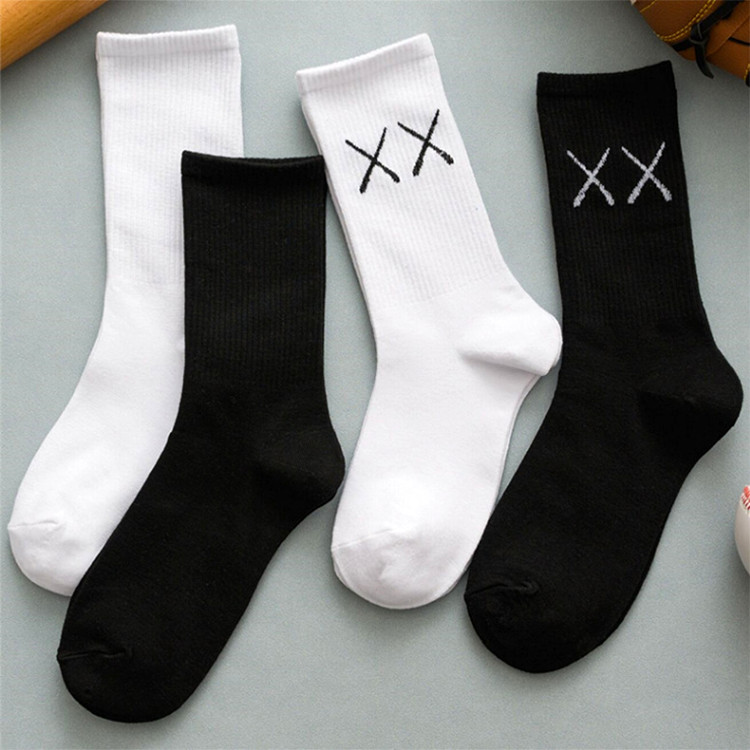 Set 5 Đôi Tất Cao Cổ Unisex Bèo Nhún Gân Tăm Style Thanh Lịch