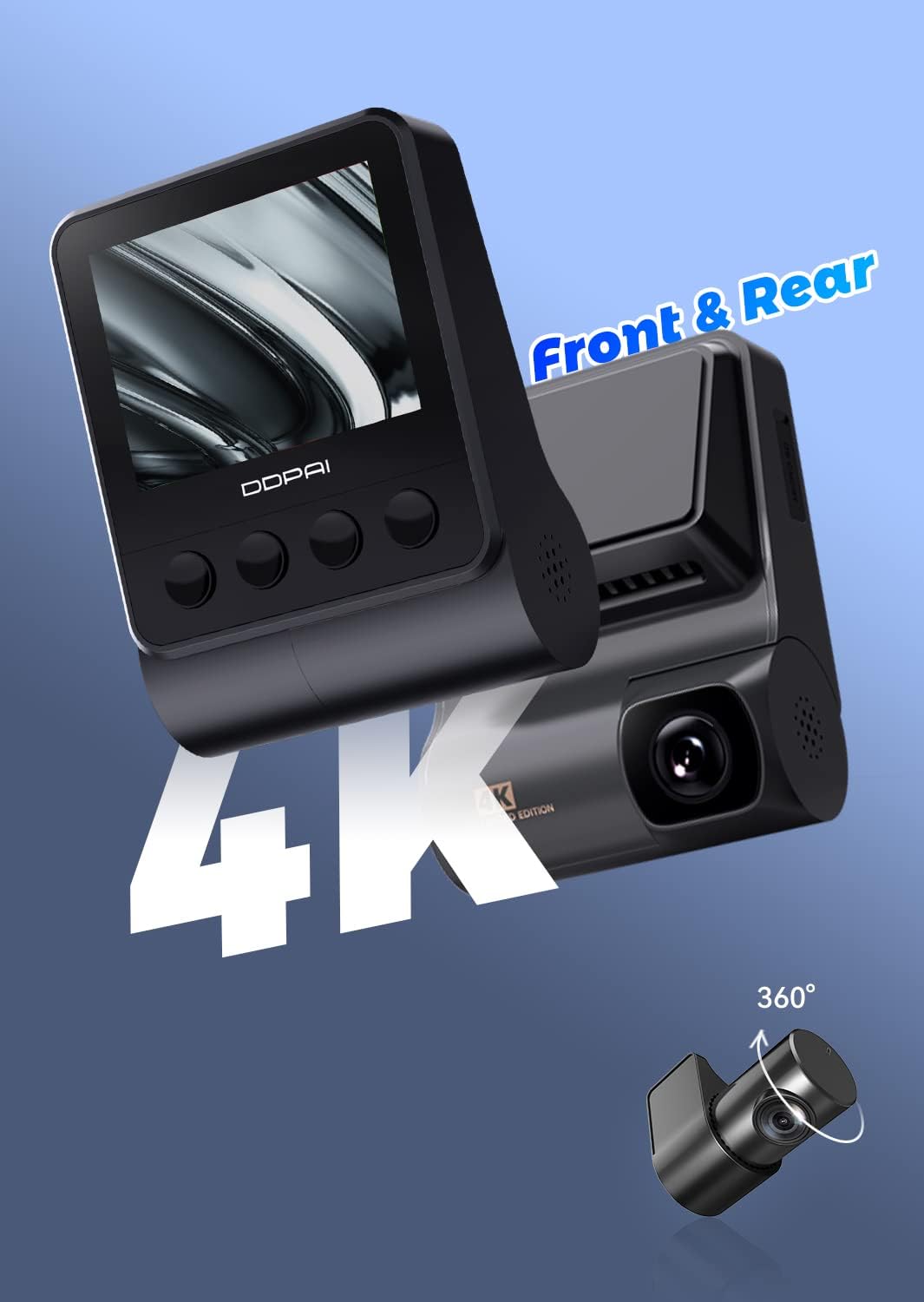 Camera Hành Trình Ô Tô DDPAI Z50 - Không Có Camera Sau Có Định Vị GPS Kết Nối WIFI Camera AI Thông Minh Độ Phân Giải 4K, Cảnh Báo Làn Đường, Giám Sát 24 Giờ, Hiển Thị Tốc Độ - Hàng Chính Hãng