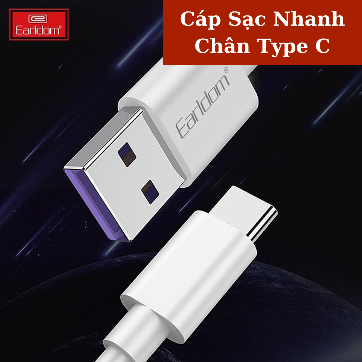 Cáp Sạc Nhanh cổng kết nối USB Type C 5A Cho Samsung S10 S9 QC 3.0 sử dụng cho HUAWEI Xiaomi Redmi - Hàng Chính Hãng