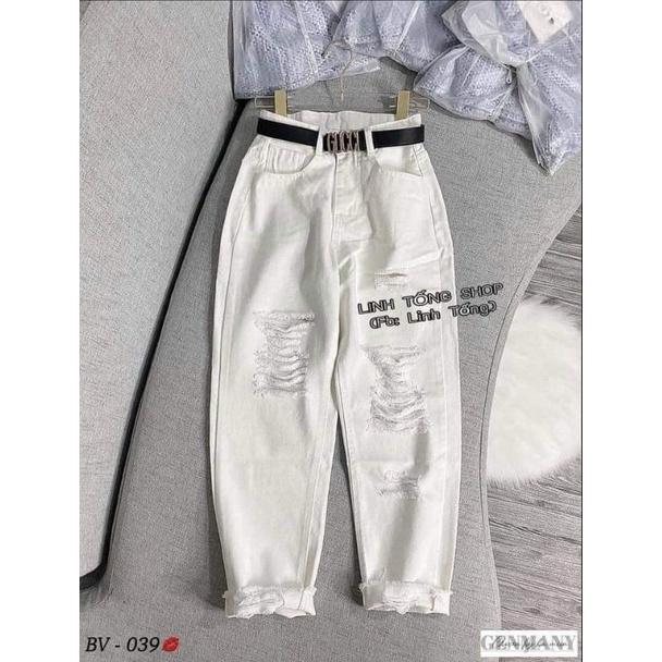 - - QUẦN BÒ DÁNG BAGGY RÁCH - - mẫu hot 2022