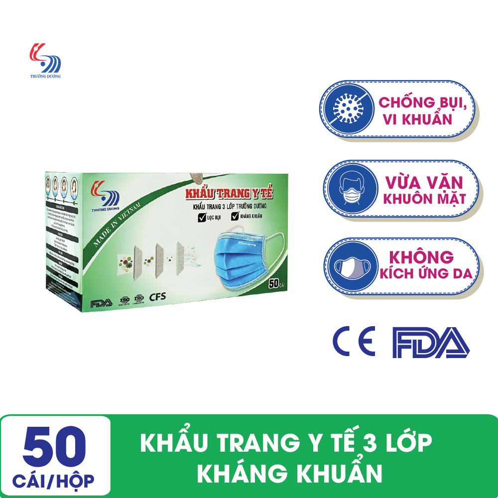 Khẩu trang y tế 3 lớp Trường Dương