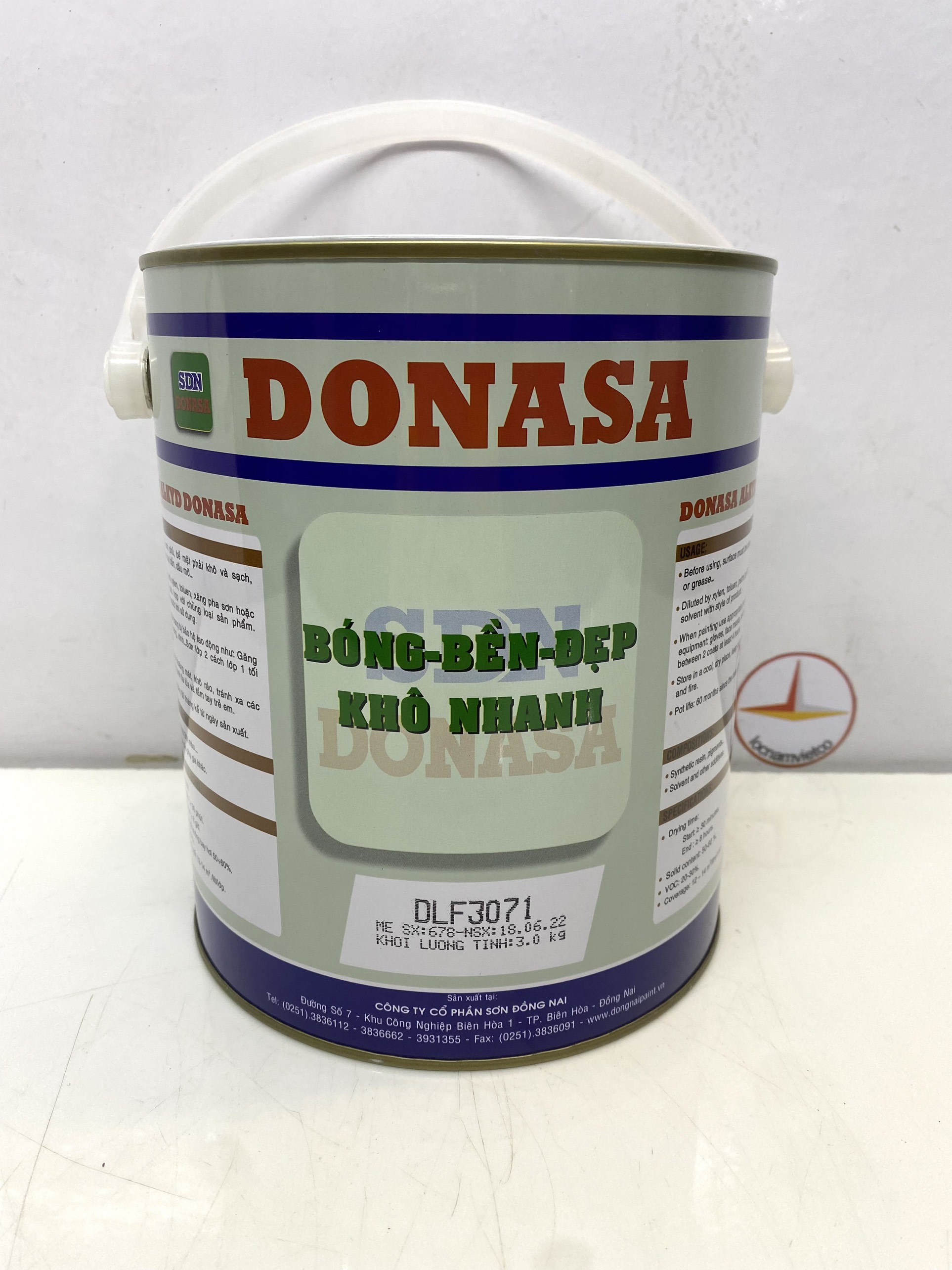 Sơn dầu Đồng Nai Donasa màu xám 3071 3kg _ DLF 3071
