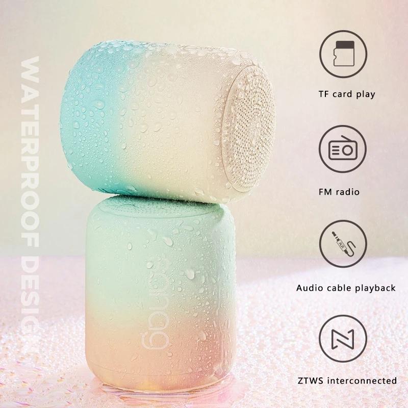 X6s loa bluetooth không dây bass thép nhỏ bằng súng di động di động của máy siêu loa siêu âm với thẻ TF kỹ thuật số 3D Color: sakura pink