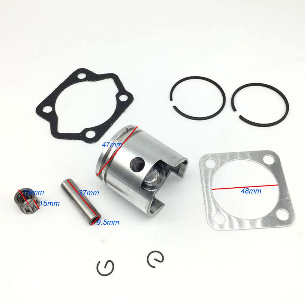 47mm Piston Ring Kits with Gasket for 80cc Motorised Bike Bicycle 2-Stroke