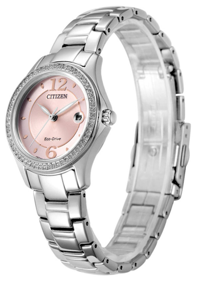 Đồng Hồ Nữ Citizen Đính Đá Swarovski Dây Thép Không Gỉ FE1140-51X - Mặt Hồng