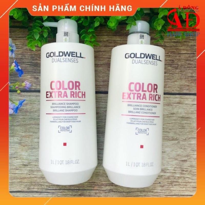 BỘ DẦU GỘI XẢ GIỮ MÀU TÓC NHUỘM GOLDWELL COLOR EXTRA RICH ĐỨC