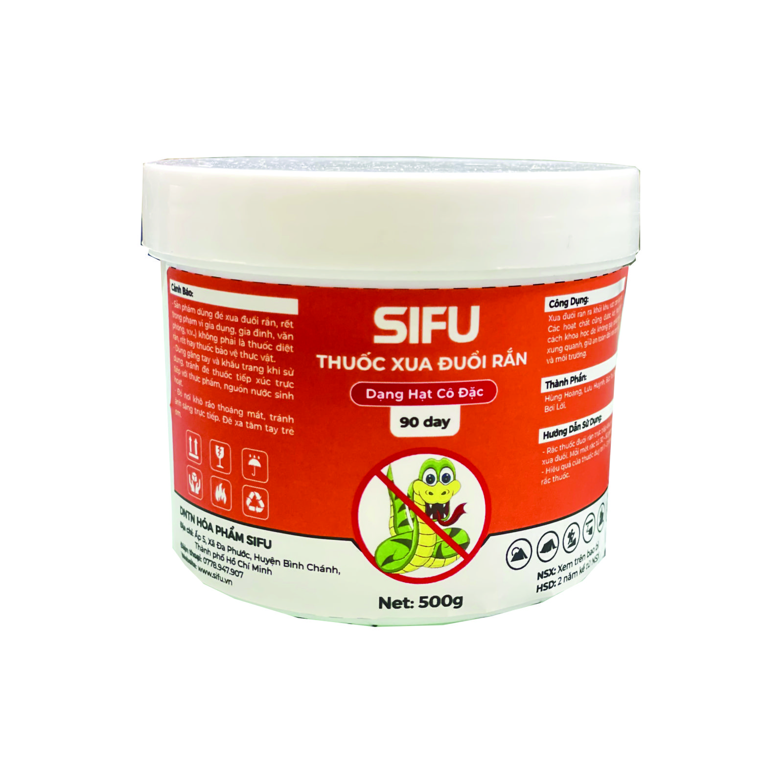 Thuốc Xua Đuổi Rắn Sifu Snake (Dạng Hạt) - Hộp 500g - Không Bị Trôi Khi Trời Mưa