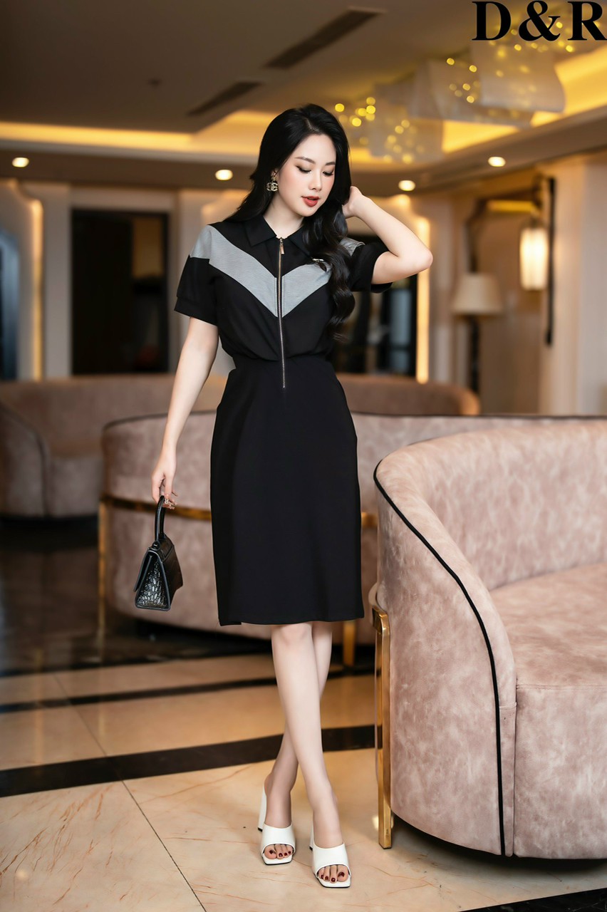 ĐẦM SUÔNG THUN LOGO SIÊU ĐẸP