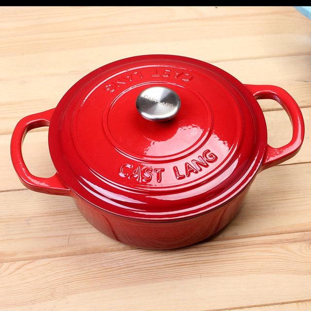 Nồi gang phủ gốm tráng men sâu lòng size 25cm và 18cm