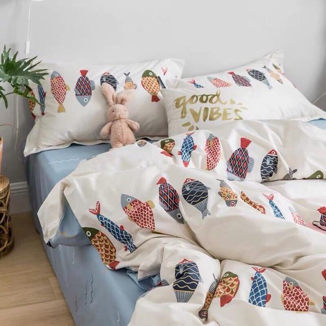 Set cotton Poly Con Cá Hàng Nhập Khẩu Nguyên Bộ Siêu Hot 2020