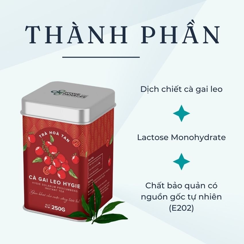 Trà Thảo Dược Cà Gai Leo Hygie Giải Độc Gan, Giải Rượu Bia, Mát Gan, Tăng Cường Sức Đề Kháng Hũ 250g