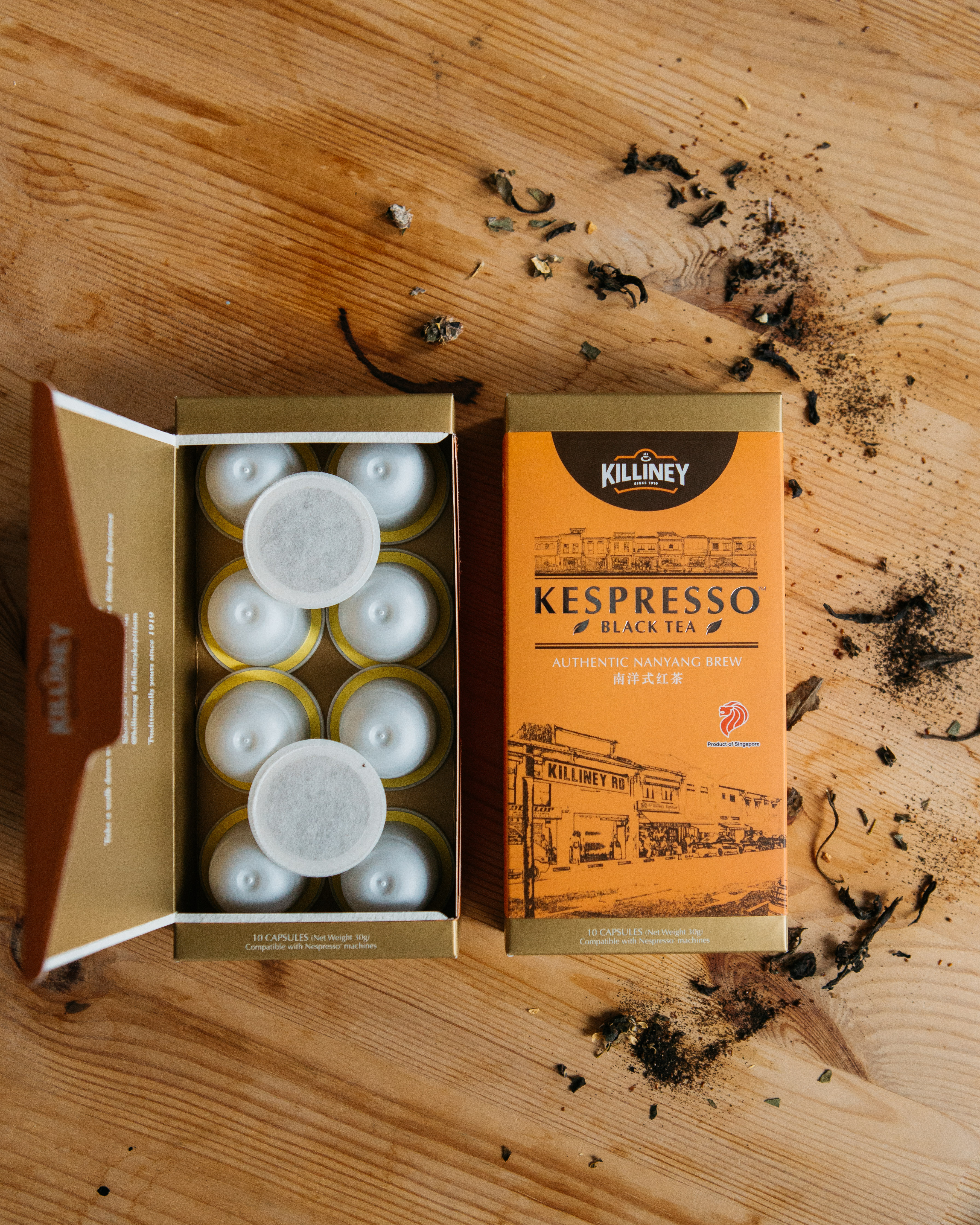 Combo 8 Hộp Trà Đen Viên Nén Pha Máy Cao Cấp Killiney Kespresso Black Tea - Tương Thích Máy Pha Cà Phê Nespresso - (8 Hộp X 10 Viên)