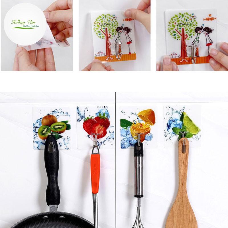 Móc dán tường họa tiết 3D siêu dễ thương siêu dính chịu lực tốt - KT 8.5x8cm