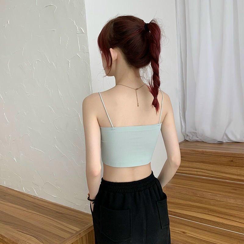 Áo bra su tăm cao cấp, Áo lót vest ngang ngực dạng ống 2 dây croptop có miếng lót ngực AB/318