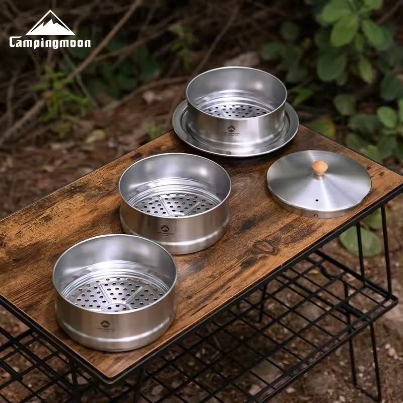 Nồi / Xửng hấp 3 tầng cỡ lớn Campingmoon S363-3S