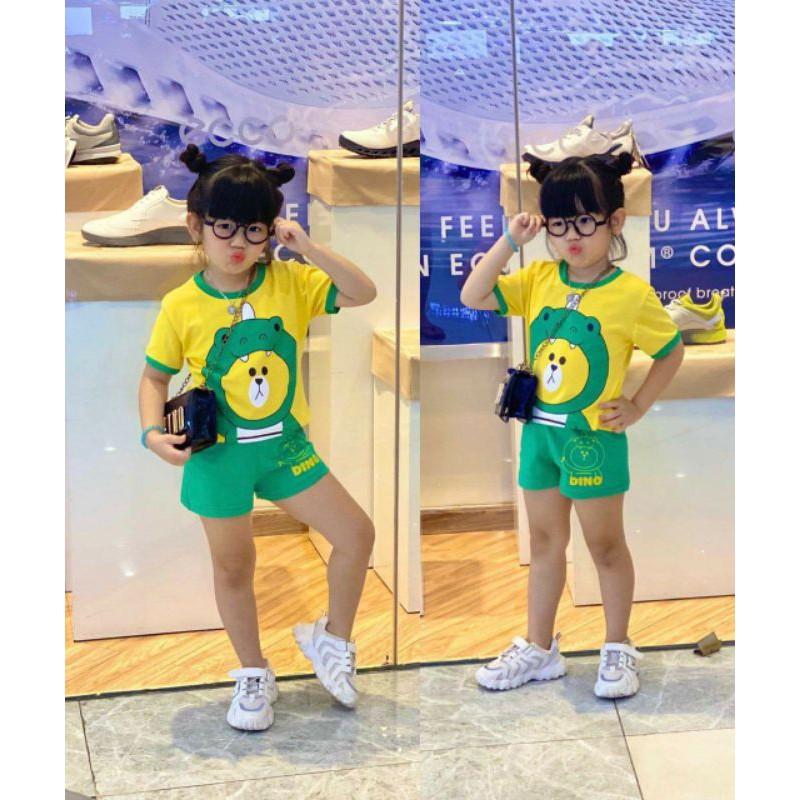 Bộ áo croptop quần đùi siêu cá tính cho bé gái