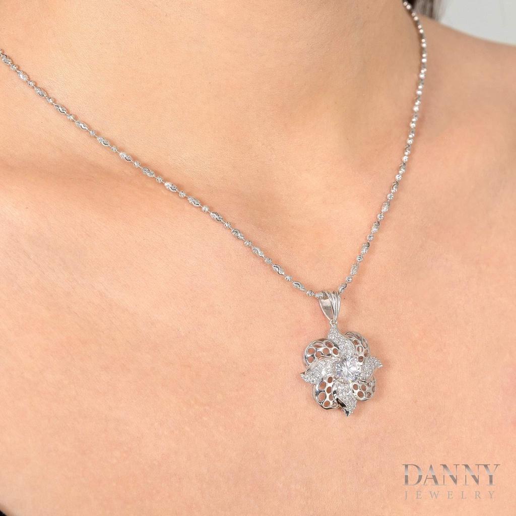 Mặt Dây Chuyền Nữ Bạc 925 Danny Jewelry Xi Bạch Kim DI4GZ002