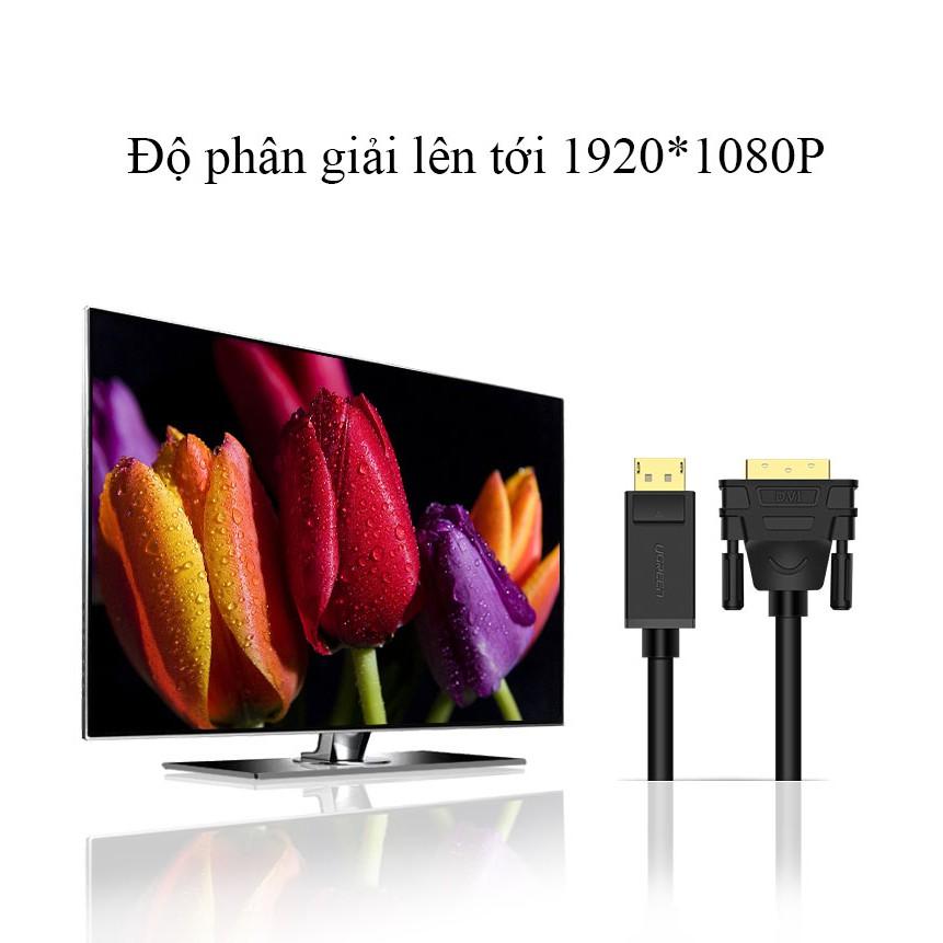 Cáp chuyển đổi Displayport sang DVI 24+1 dài 1.5M Ugreen 10243 (cao cấp)