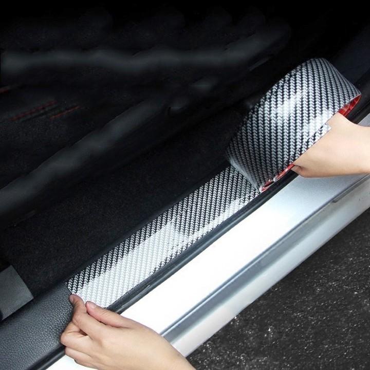 Cuộn Cao Su Vân Carbon Dán Trang Trí, Chống Xước Cho Xe Ô Tô - hd