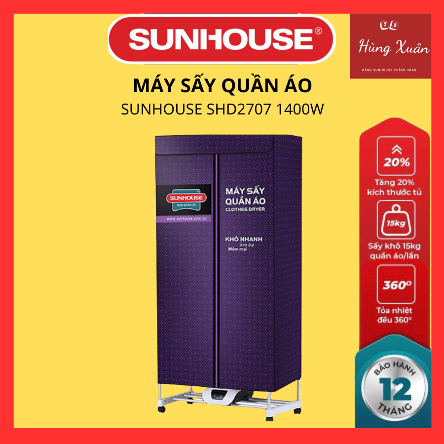 Máy sấy quần áo Sunhouse SHD2707 - Hàng chính hãng