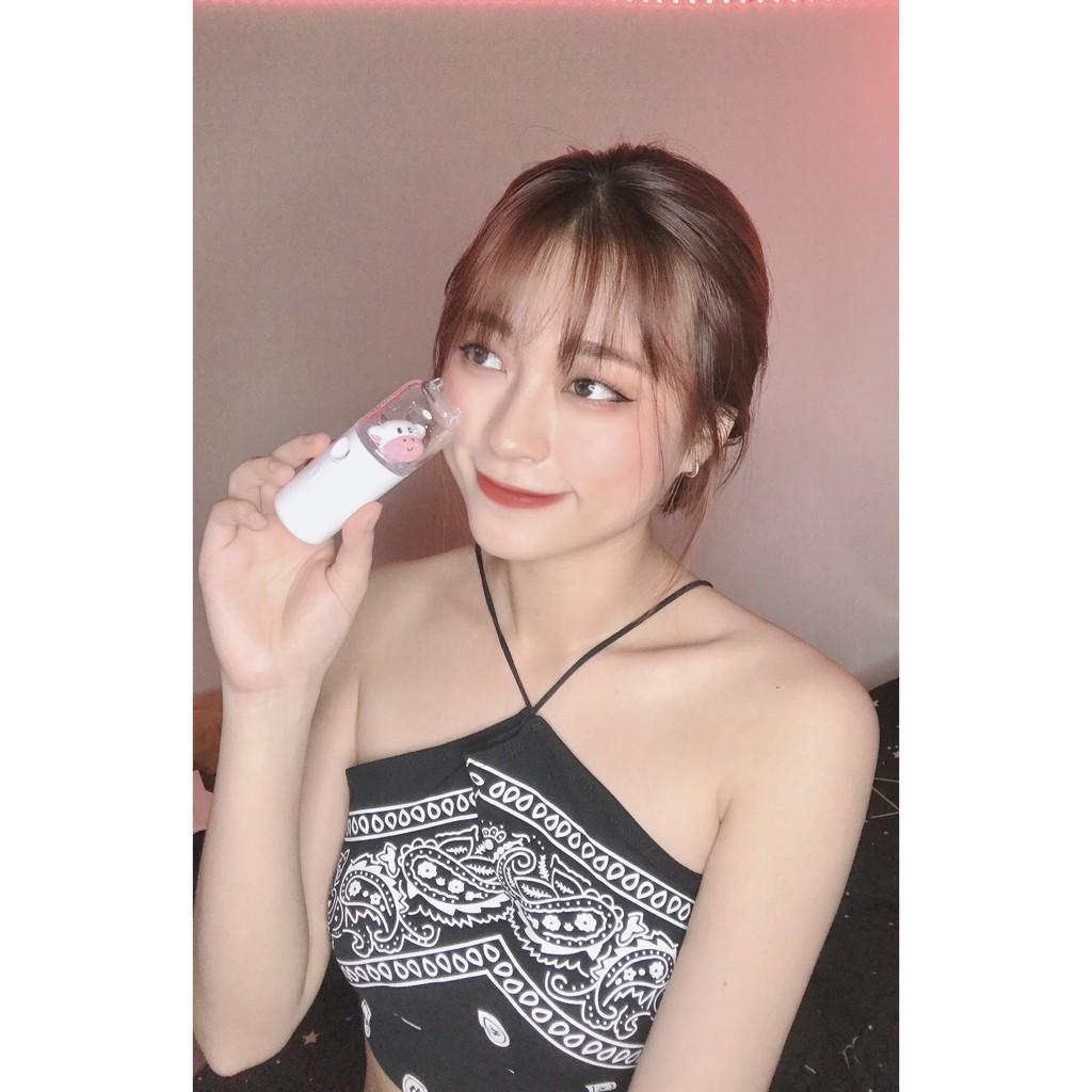 Máy Phun Sương Tạo Ẩm Xông Hơi Mặt NaNo Mini Cầm Tay Hỗ Trợ Dưỡng Da Cấp Nước Hình Thú Đáng Yêu