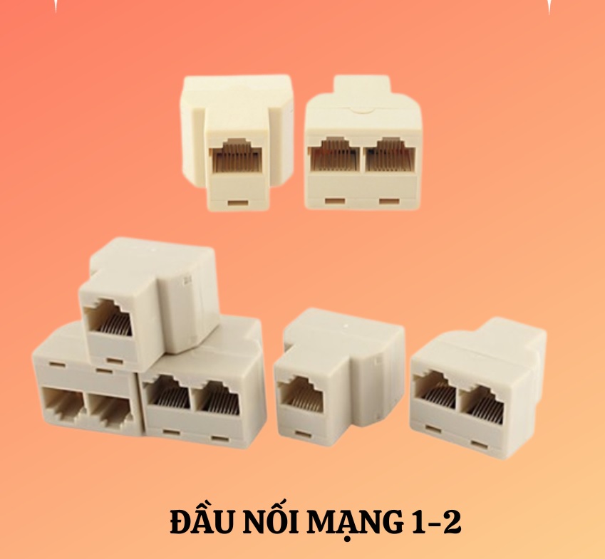Combo 5 cái đầu nối mạng LAN RJ45 từ 1 ra 2 - Chia mạng RJ45 1 RA 2 - Hàng chính hãng