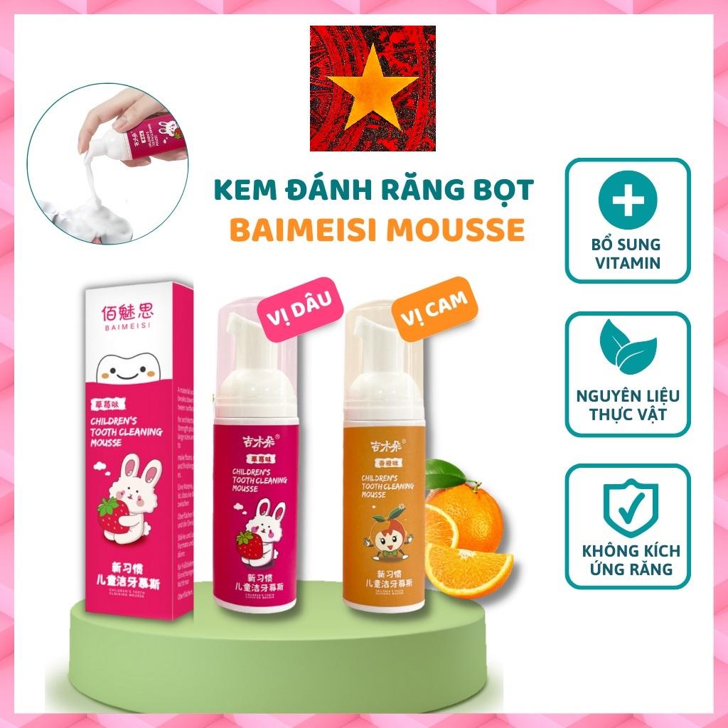 Kem Đánh Răng Dạng Bọt Vị Trái Cây Cho Bé BAIMEISI 60ml