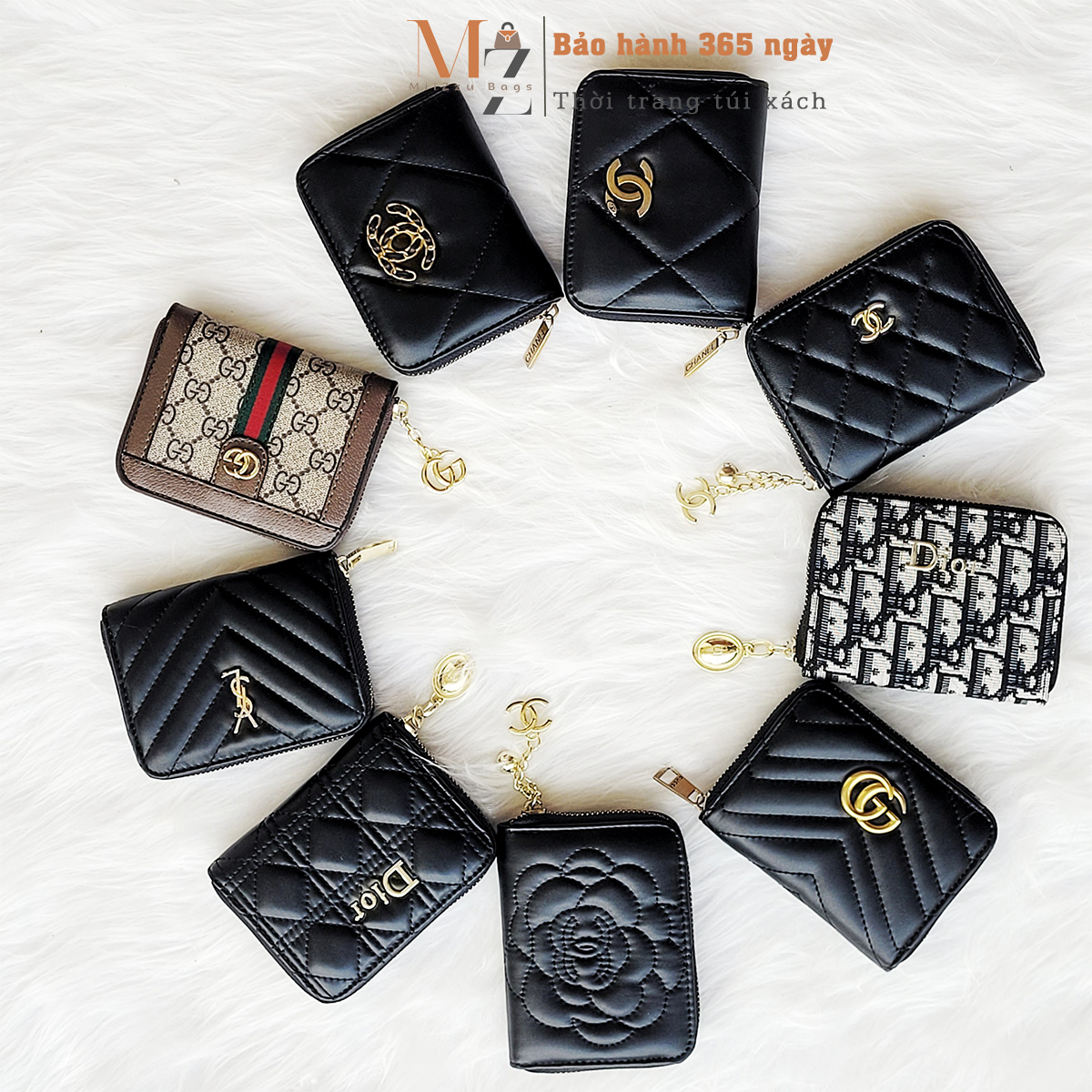 Ví Nữ Ngắn Cầm Tay, Bóp Nữ Đựng Tiền Mini nhiều mẫu tiện dụng hàng QC loại đẹp Fullbox size 11.5cm