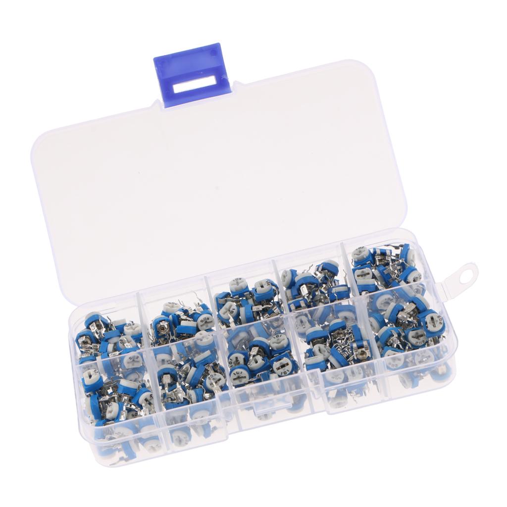 Phép Màu Sáng 200 Miếng 10 Giá Trị Chiết Áp Trimpot Biến Trở Assortment Bộ