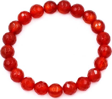 Chuỗi hạt đeo tay Thạch Anh Đỏ Cắt Giác 8 ly 21 hạt - hợp mệnh Hỏa, mệnh Thổ