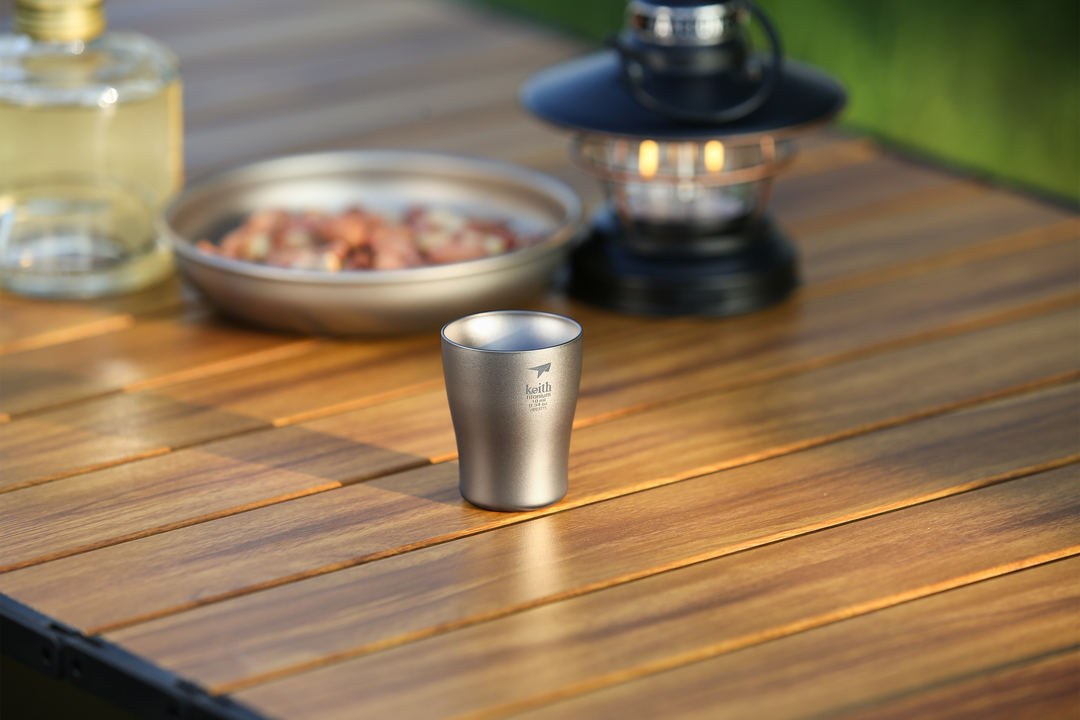 Bộ cốc uống rượu Titanium Wine Cup 10ml KEITH Ti9304 10ml (Bộ 2 chiếc)