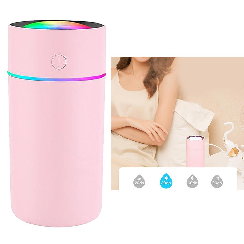 Humidifiers,320ml Ultrasonic Whisper-Quiet Humidifiers for Bedroom with 7 Color LED Display Sleep Timing Mode for Home Baby