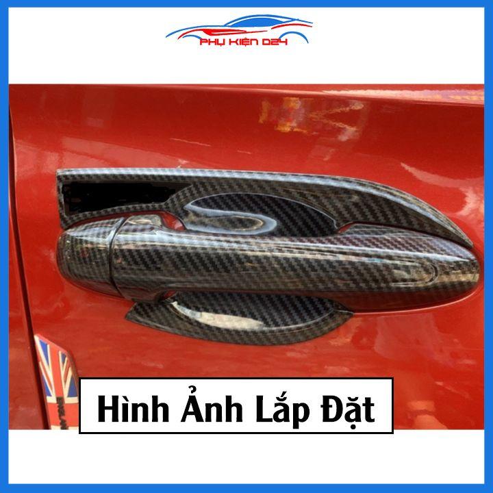 Ốp tay hõm Vios 2019-2020-2021-2022 vân carbon/mạ crom chống trầy bảo vệ cửa xe ô tô