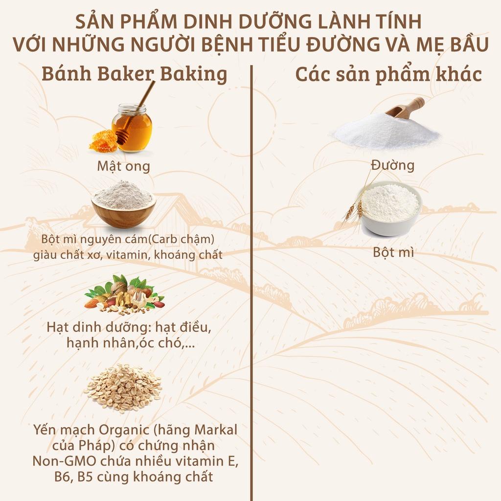 Ngũ cốc Granola ăn kiêng Baker Baking không đường dành cho mẹ bầu, tiểu đường, healthy 300-500g