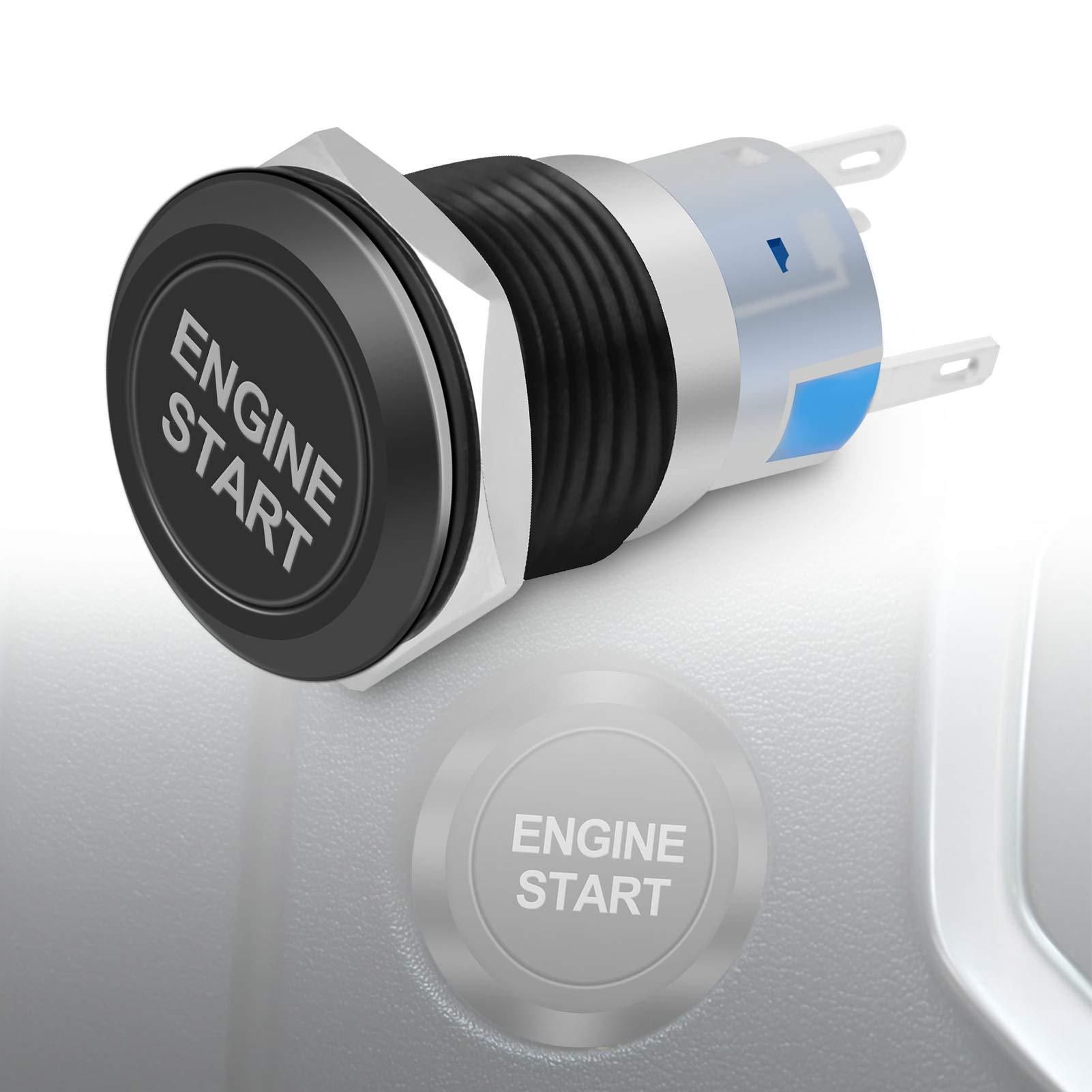 Nút nhấn khởi động động cơ, không thấm nước 12V 19mm