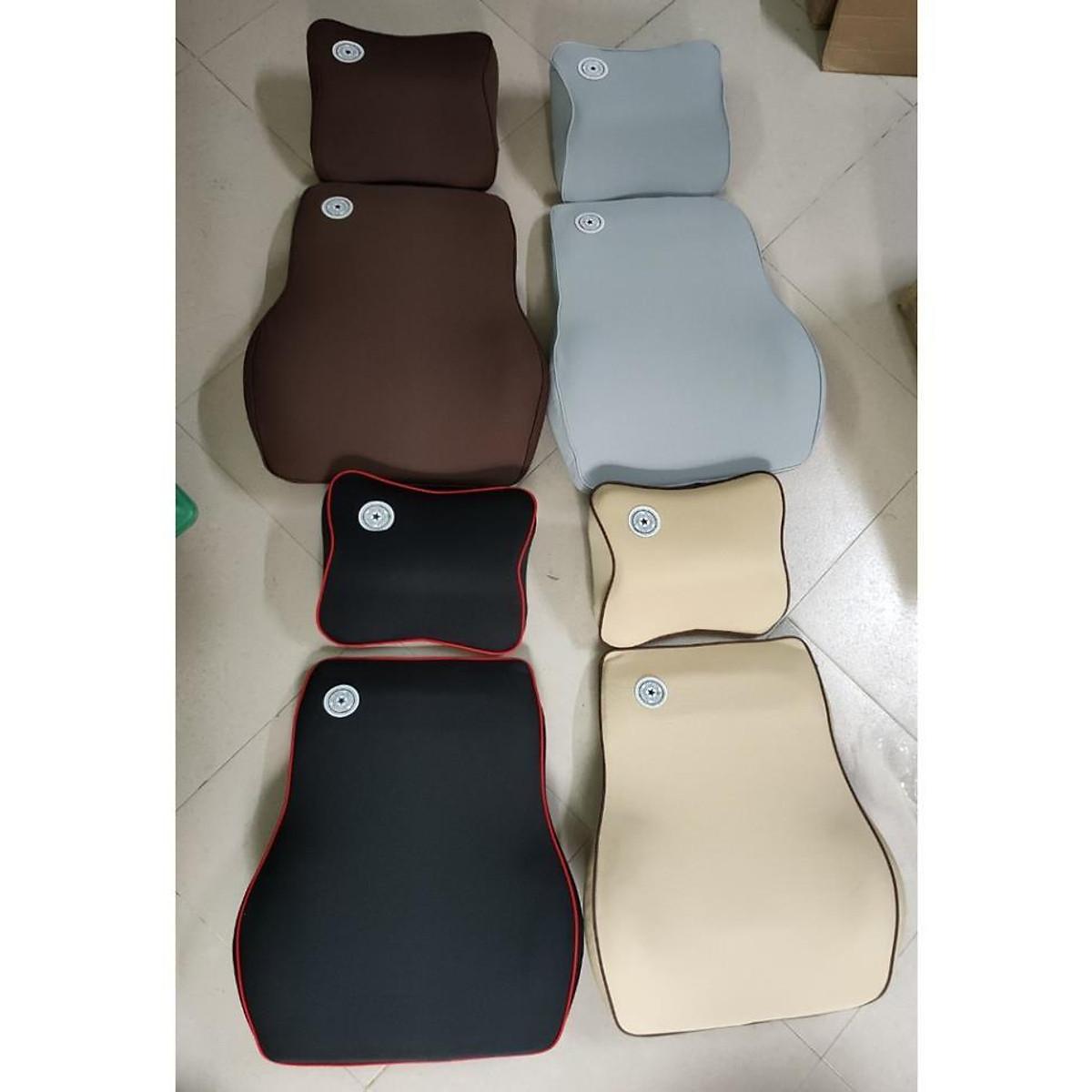 Bộ tựa đầu tựa lưng cao su non nguyên khối - bộ gối đầu tựa lưng trên ô tô - Chỉ tựa đầu