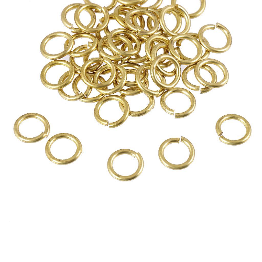50 times key ring key ring split key ring key fob accessories gold 2.0x12mm