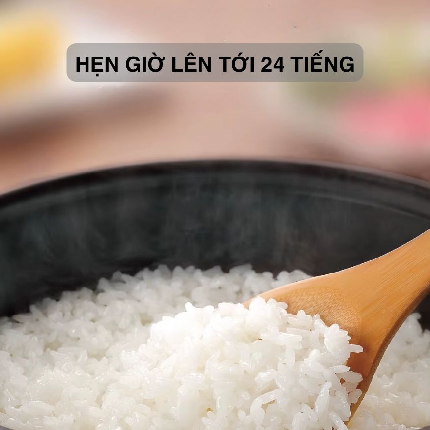 Nồi Cơm Điện Sứ Dưỡng Sinh Mishio MK365 lòng sứ nguyên chất 0.8L không chứa chất chống dính - Hàng chính hãng