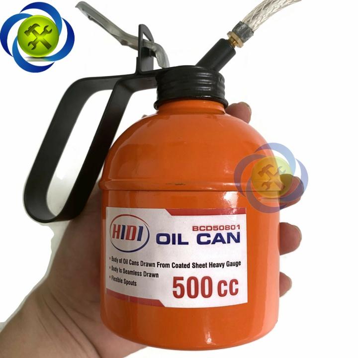 Bình châm nhớt sắt 500cc màu cam HIDI BCD50801