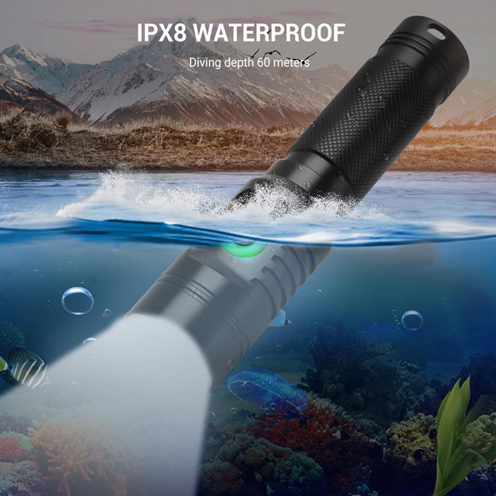 Underwater Diving lighting led Waterproof Diving Torch Flashlight