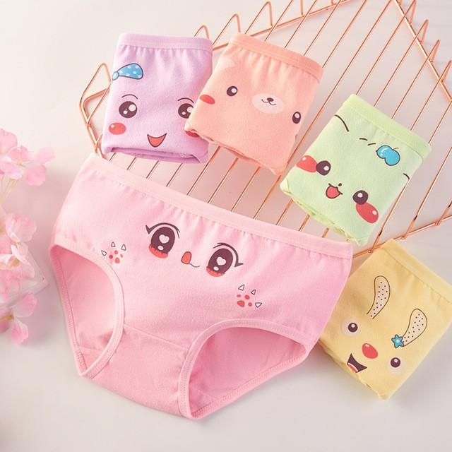 Quần chip tam giác cho bé gái, chất cotton thoáng mát, mềm mịn size 2 - 8 tuổi